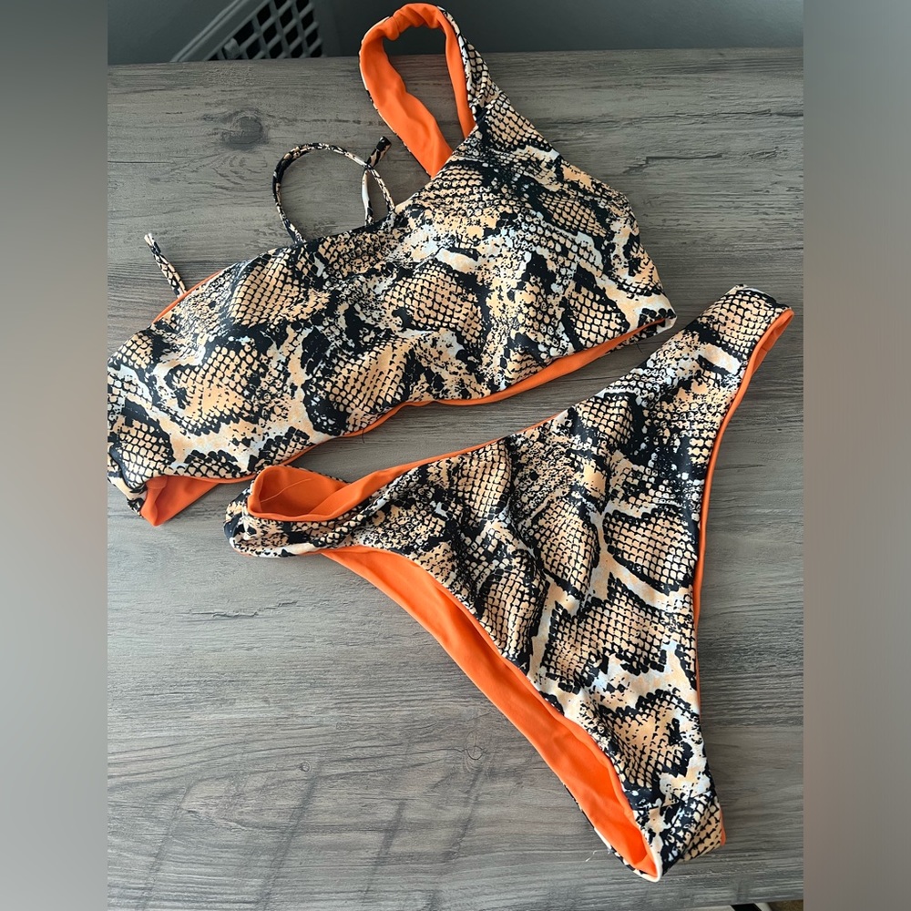 Snake print bikini